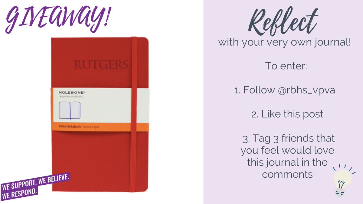 RBHS_VPVA's tweet photo. With the holidays around the corner, it's time for a #giveaway! 🎁 To tie into our monthly theme of reflection, one lucky RBHS student will win this journal.

To enter:
1. Follow ​@rbhs_vpva  
2. Like this post 
3. Tag 3 friends in the comments &amp; ask them to follow us! https://t.co/xr37Y9Apc6
