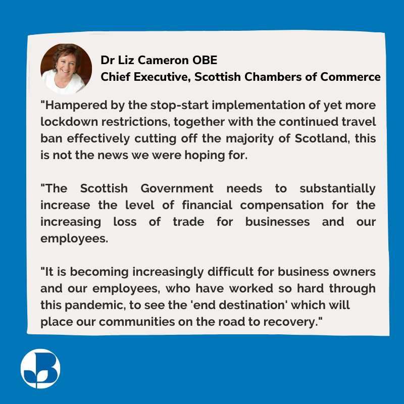 ScotChambers's tweet photo. 💬🚪Businesses across Scotland are now facing the worst possible situation - compensation has not been enough to keep our doors open. 

Full statement: https://t.co/BTUX6qpzM8 https://t.co/2XBruwRgkV