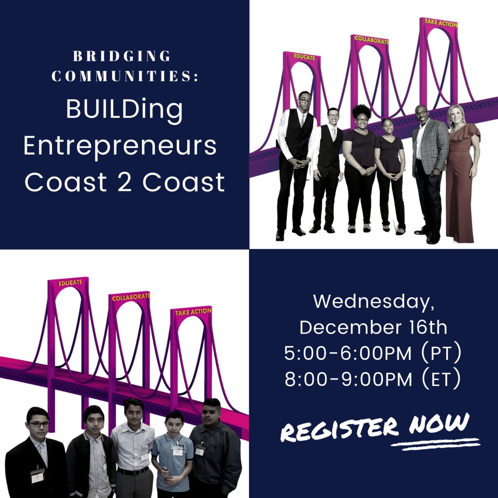 BUILDNational's tweet photo. Join us 12/16 for a virtual showcase of the work our students have done this semester in our #VirtualDesignChallenge, developed in partnership with Comcast NBCUniversal. Learn the lifelong impact BUILD is making on the lives of students Coast 2 Coast. Register now! #LinkInBio https://t.co/0jEbAv9CzX
