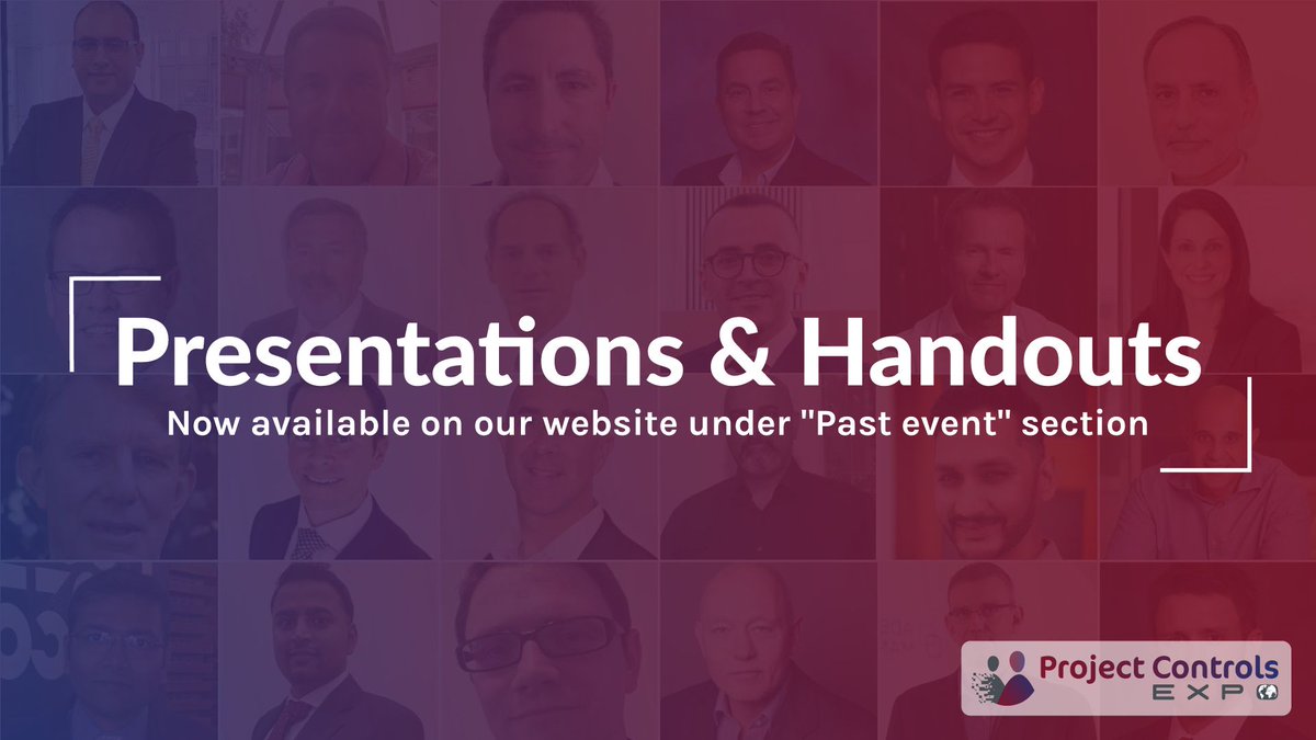 PCE_Virtual's tweet photo. Presentations and handsout are 𝗡𝗢𝗪 𝗔𝗩𝗔𝗜𝗟𝗔𝗕𝗟𝗘 on our website under the "Past Event" section.
Click here:
https://t.co/4EsYJQEEFp
#ProjectControlsExpo #ExpoVirtual #VirtualEvent #PCExpo2020 #speaker #pcevirtual https://t.co/janieZdeQO