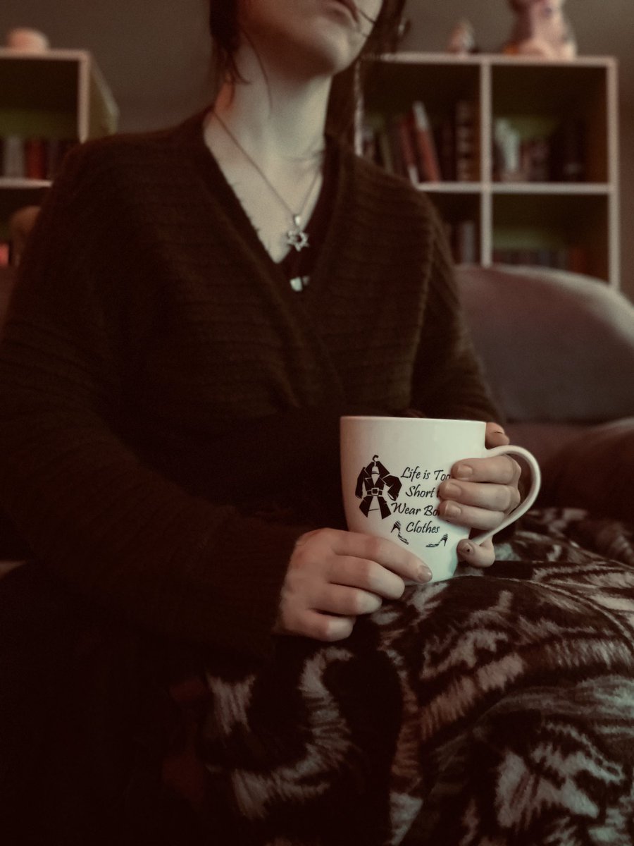T_J_S_Taylor's tweet photo. Day off usually means I look like a Hobo Trash Gremlin, dear Friends.
All Day. Cozy for writing. What are you working on today? #lgbtq #nonbinary #writer #writingcommmunity #dailycheckins #staycozy https://t.co/D5IDG3U4tA
