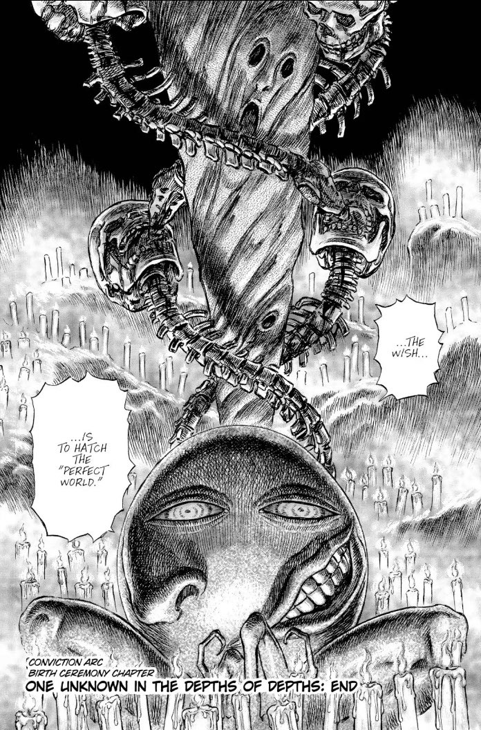 Et a souhaité devenir un œuf. Mais pas n’importe quel œuf, celui qui donnera naissance à un monde parfait. Si vous comprenez pas c’est normal il utilise beaucoup trop de métaphores. En réalité cet apôtre n’est qu’une « beherit inversée ».