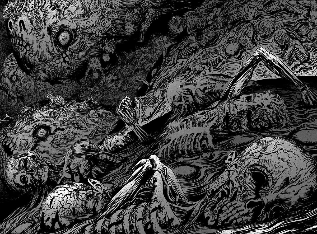 Mais pour ça, de nombreuses étapes devaient être réalisées:Étape 1: ramener des personnes marquées près de la tour (Guts et Casca).Étape 2: ces personnes marquées devaient servir pour attirer les esprits maléfiques (des entitées gélatineuse) dont j’ai parlé plus tôt.