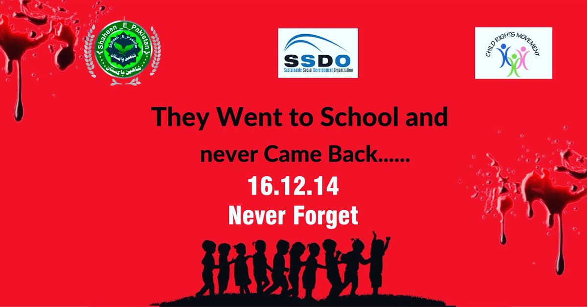 EngrSyedAamir's tweet photo. @SSDOPakistan invites you to join us for peace walk and candlelight vigil in the loving memory of the innocent souls of APS Peshawar attack tomorrow 16th Dec @ 3:30pm infront of Press club Isb.
Do join us to pay tribute to the martyrs 
Looking forward for maximum participation@ https://t.co/ErKqTXw7d8