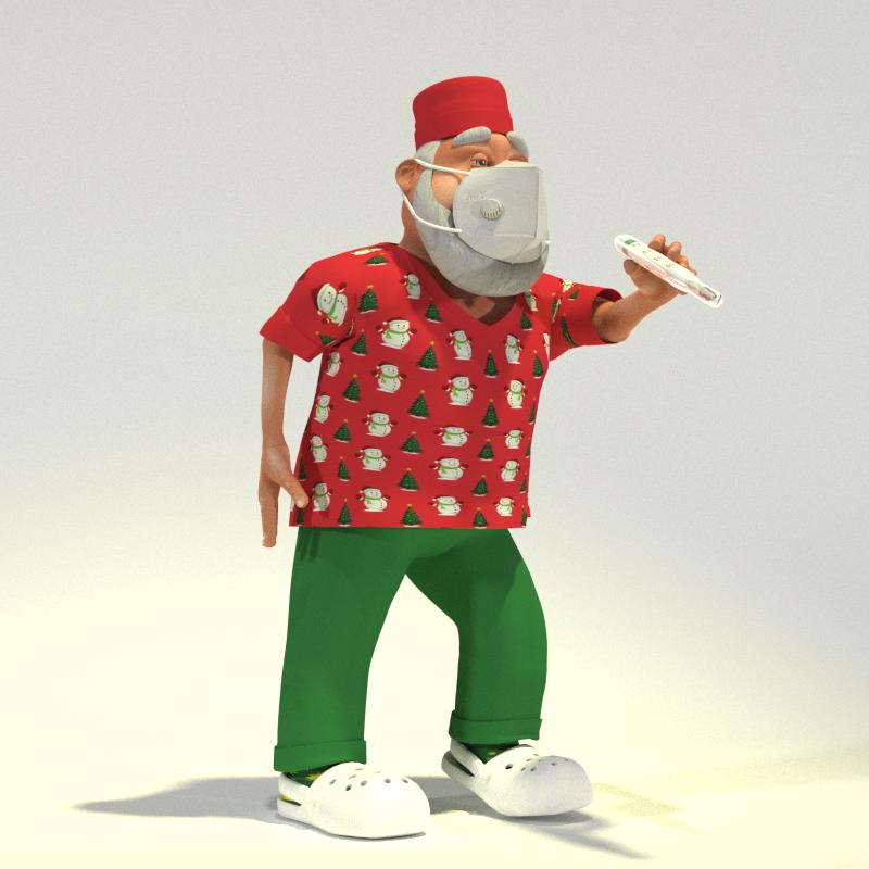 santaclaus3d's tweet photo. More rendering of Doc Santa 3d character for Poser3D &amp; #DAZStudio for your #Christmas art. #doctorsanta #medicalsanta  https://t.co/FsuKBsNawS https://t.co/RKFVctEuzp