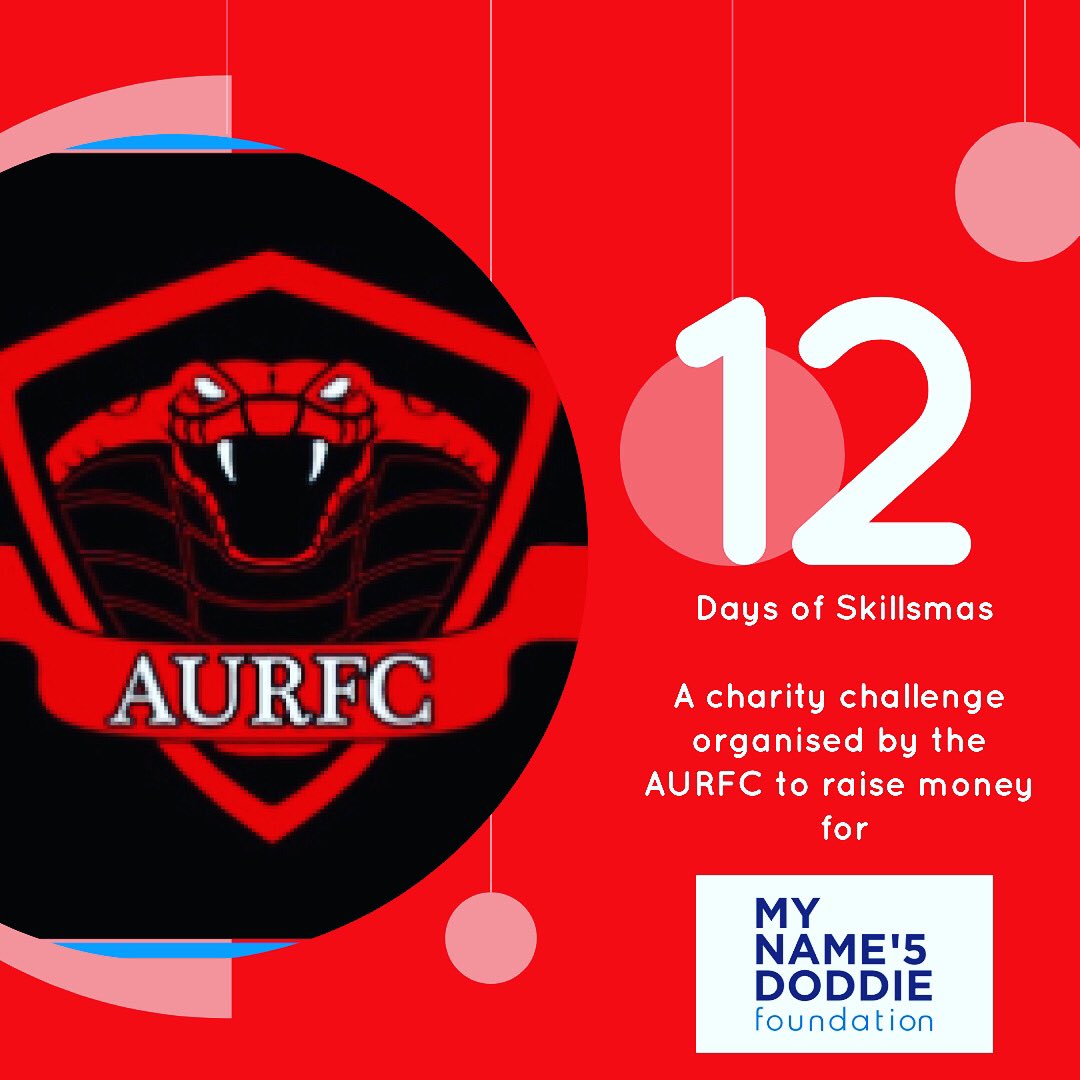 The AURFC is raising money for <a href="/MNDoddie5/">My Name'5 Doddie Foundation</a> by doing a 12 days of SKILLSMAS!!!

Get involved, challenge your mates, share and donate!!

justgiving.com/fundraising/as…