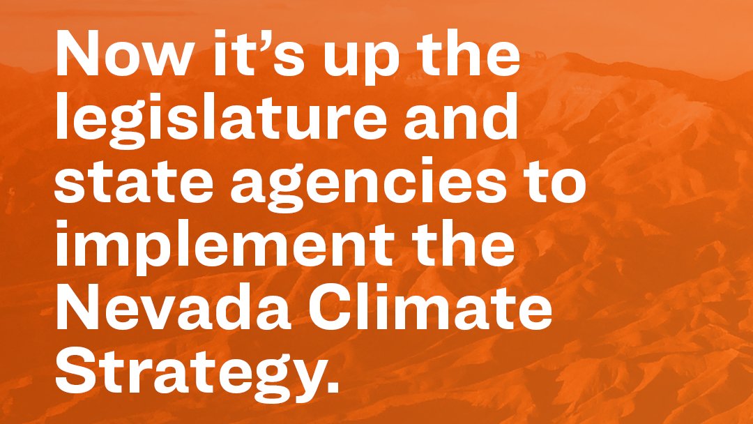 In 2021, it will be up to the Nevada legislature and state agencies to implement this directive from Gov. Sisolak. Stay tuned for next steps!  #NevClimateAction