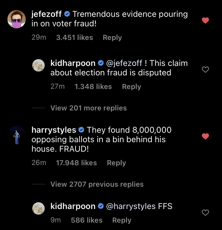 Harry and his friends mocking republicans on Instagram again!