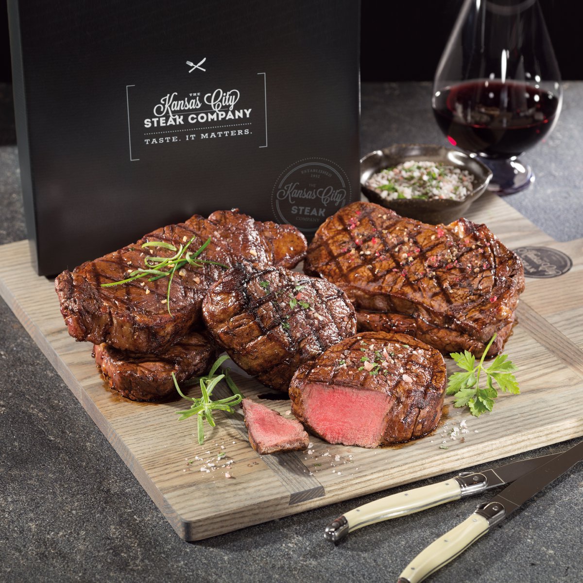 KCSteaks's tweet photo. It's not too late to send gifts that sizzle. Order now and send a practical gift they’ll savor - the gift of quality steaks. https://t.co/bhN8yzC8Vx https://t.co/9UX1rID6un