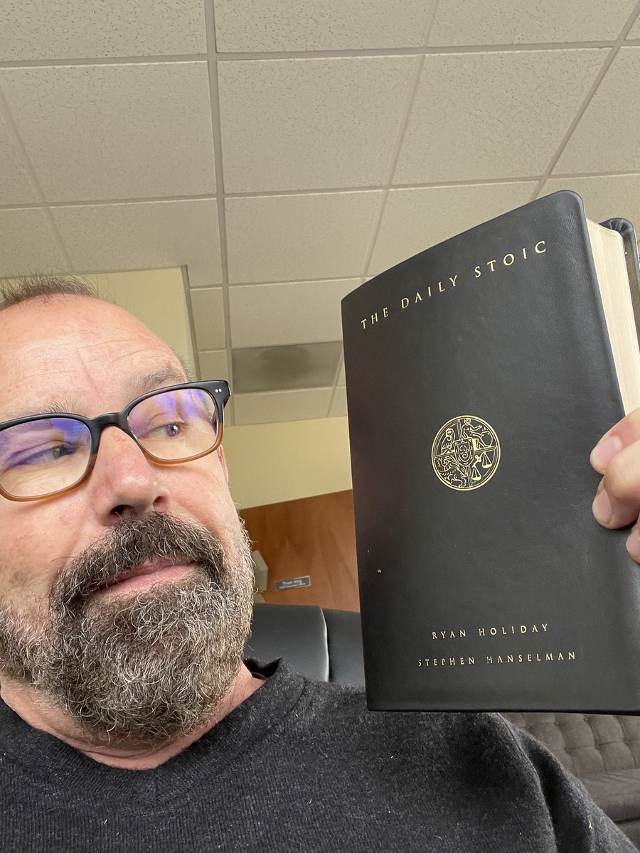 GuyGoneKeto's tweet photo. Stoic wisdom for everyday life. That’s a mantra we can get behind. In fact our CEO,  @thomking practices stoicism everyday and it’s come full circle thanks to the generosity of @RyanHoliday who gifted a leather bound copy of his book. Gratitude abounds! https://t.co/iBP0IHRrgO