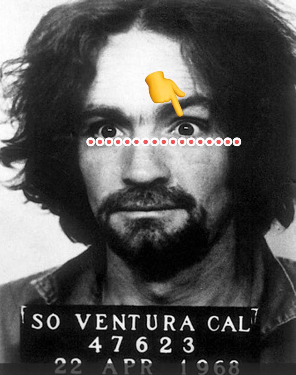 Moving on from the tech billionaire to the darker corners of the human psyche.Let’s look at the gazes of some famous serial killers. There’s a fine line between genius and madness, and perhaps it starts at the eyes.Charles MansonJohn GacyTed BundyJeffrey Dahmer