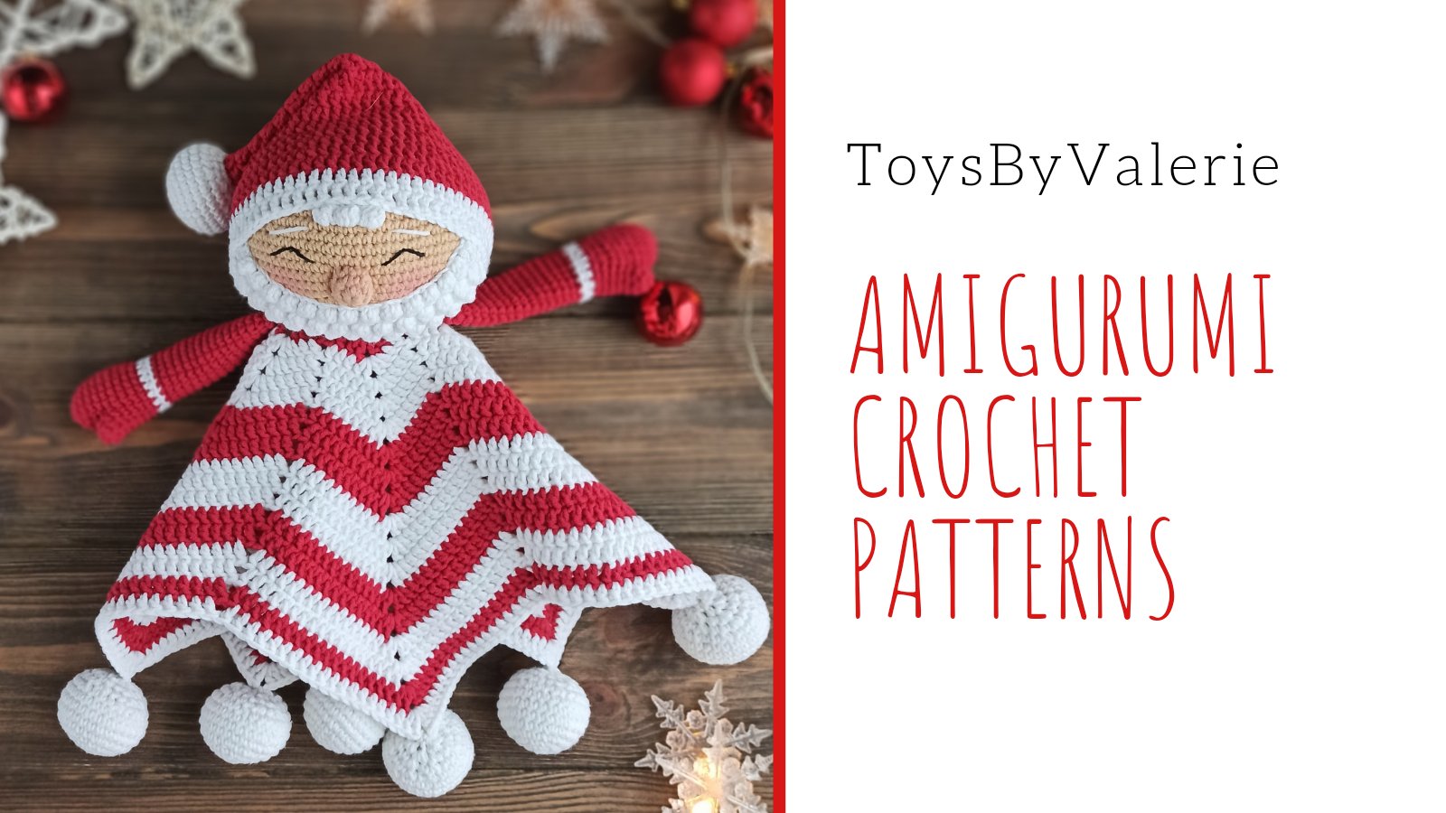 Christmas Gif For Baby Amigurumi Pattern Amigurumi Christmas Doll Crochet Pattern PDF Video Tutorial Elf Girl Baby Lovey Crochet Pattern