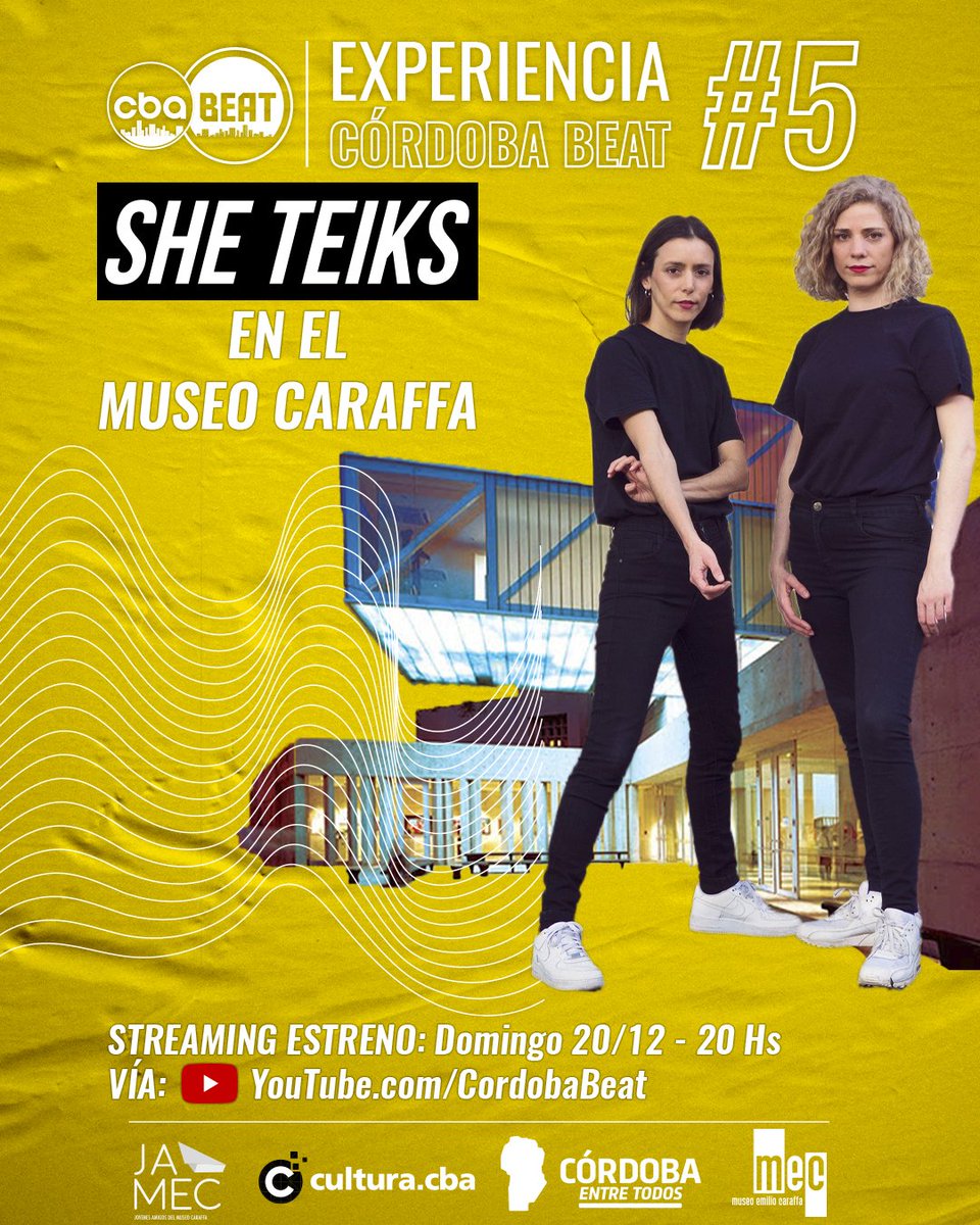 CordobaBeat's tweet photo. EXPERIENCIA CÓRDOBA BEAT #5 | She Teiks @ Museo Emilio Caraffa

Las artes plásticas y la música electrónica se unen, en un recorrido musical y visual único.

🖥️ Descubrilo el 20/12 por nuestro canal de Youtube. 

Presentan:
@cordobabeat
@MuseoCaraffa
#Jamec
@agcba
@gobdecordoba https://t.co/qONGNMsPf5
