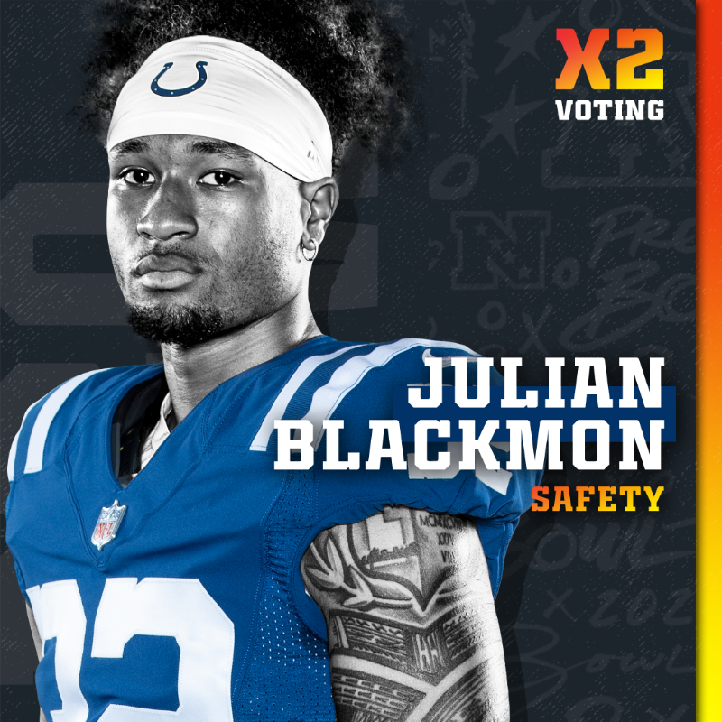 Colts's tweet photo. DOUBLE SOCIAL VOTING IS ON!

🚨🚨 𝙀𝘼𝘾𝙃 𝙍𝙏 = 𝙏𝙒𝙊 𝙑𝙊𝙏𝙀𝙎 🚨🚨

@JumpManJu32
@RodTheKicker3
@DeForestBuckner
@dsleon45
@KennyKennyMoe3
@BigQ56

#ProBowlVote | #ForTheShoe