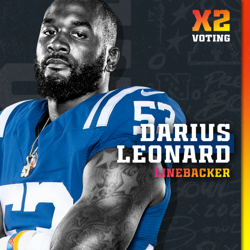 Colts's tweet photo. DOUBLE SOCIAL VOTING IS ON!

🚨🚨 𝙀𝘼𝘾𝙃 𝙍𝙏 = 𝙏𝙒𝙊 𝙑𝙊𝙏𝙀𝙎 🚨🚨

@JumpManJu32
@RodTheKicker3
@DeForestBuckner
@dsleon45
@KennyKennyMoe3
@BigQ56

#ProBowlVote | #ForTheShoe