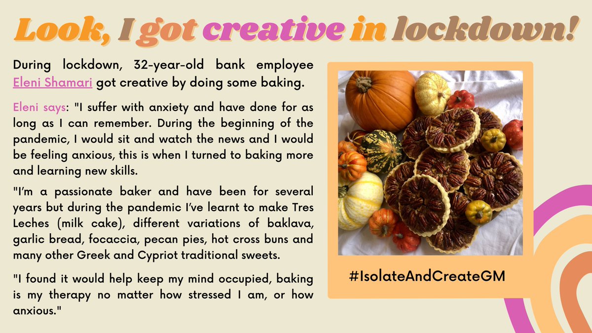 CreateDrgCovid's tweet photo. Is anyone else wishing they could try some of these treats baked by Eleni?😋#baking #lockdown #IsolateAndCreateGM https://t.co/mO8Mro6zCf