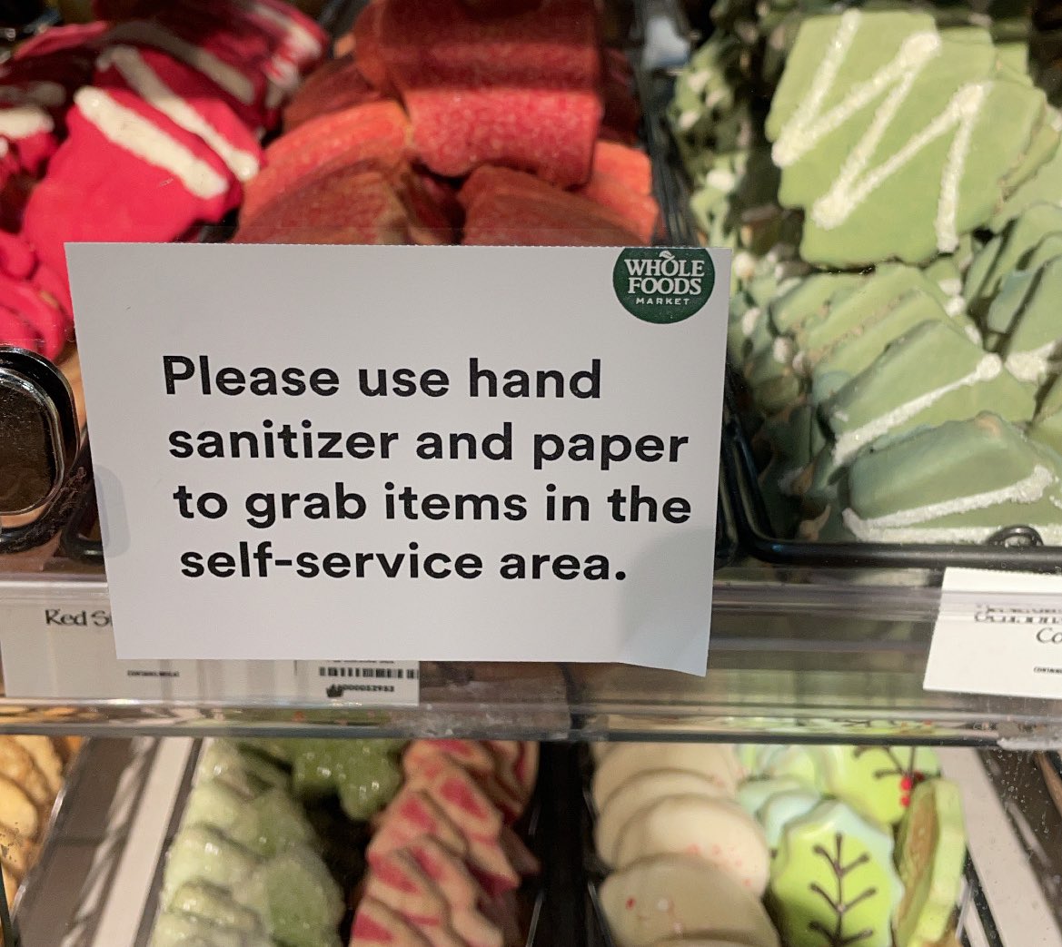 Whole Foods has more faith than I do in peoples’ ability to follow directions and not be gross 😂