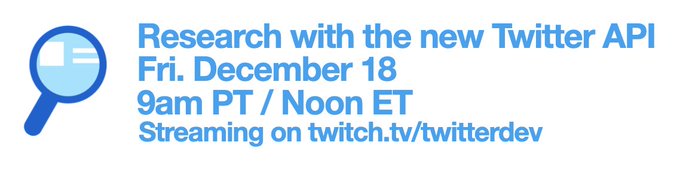 💡 Using Twitter data for academic research? Join our next livestream this Friday @ 9am PT on https://t<a href="/tag/twitterapi"class="tags"><span>#twitterapi</span></a>