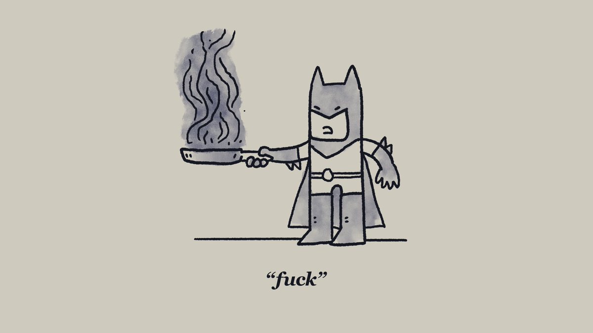 He burns his fried egg.