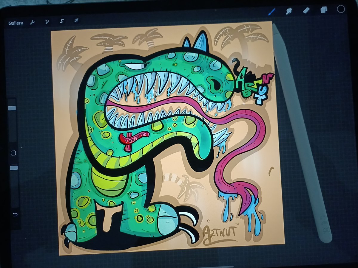 YannickCano's tweet photo. Made with Procreate 12.9🖍️🖍️🦖🦖Do you guys like it?https://t.co/x9EWFUg2Vx https://t.co/xo4xHRdzdk