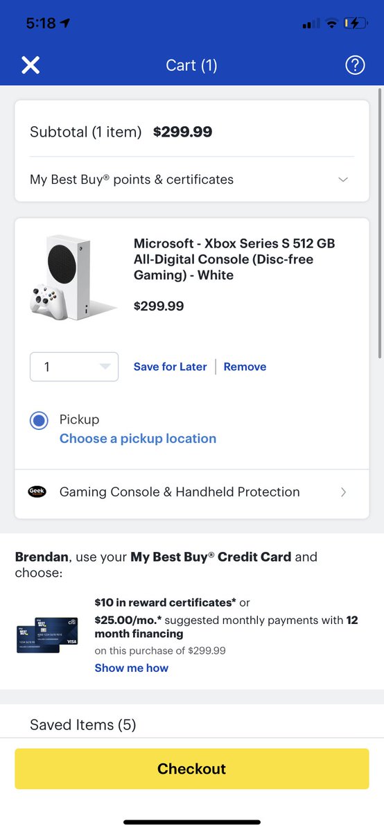 JamlonYT's tweet photo. @BestBuy it’s not letting me set a pickup location, how am I supposed to pay for the console if you won’t let me or give me a pick up option? https://t.co/LWfMP0iPY9