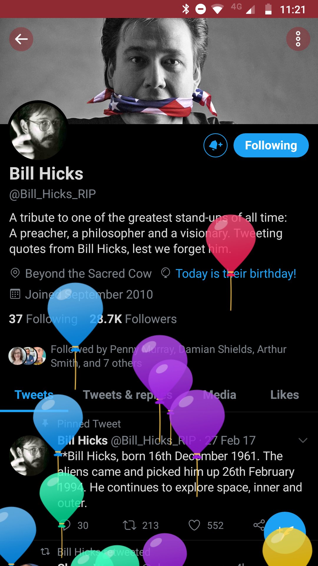 Huh, never seen this birthday balloon action on message before! Happy birthday 