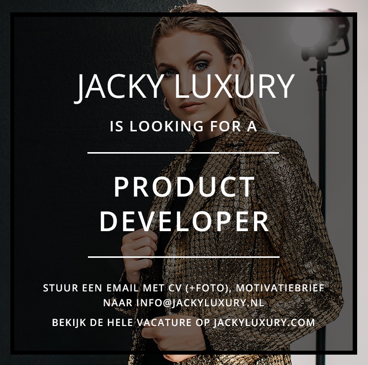 Wij zijn per direct op zoek naar een fulltime Product Developer⁠
⁠
Voor meer informatie, check de vacature op jackyluxury.com/pages/vacatures en stuur je CV en motivatiebrief naar info@jackyluxury.nl ✨⁠
⁠
#vacature #jobs #jackyluxury⁠
⁠