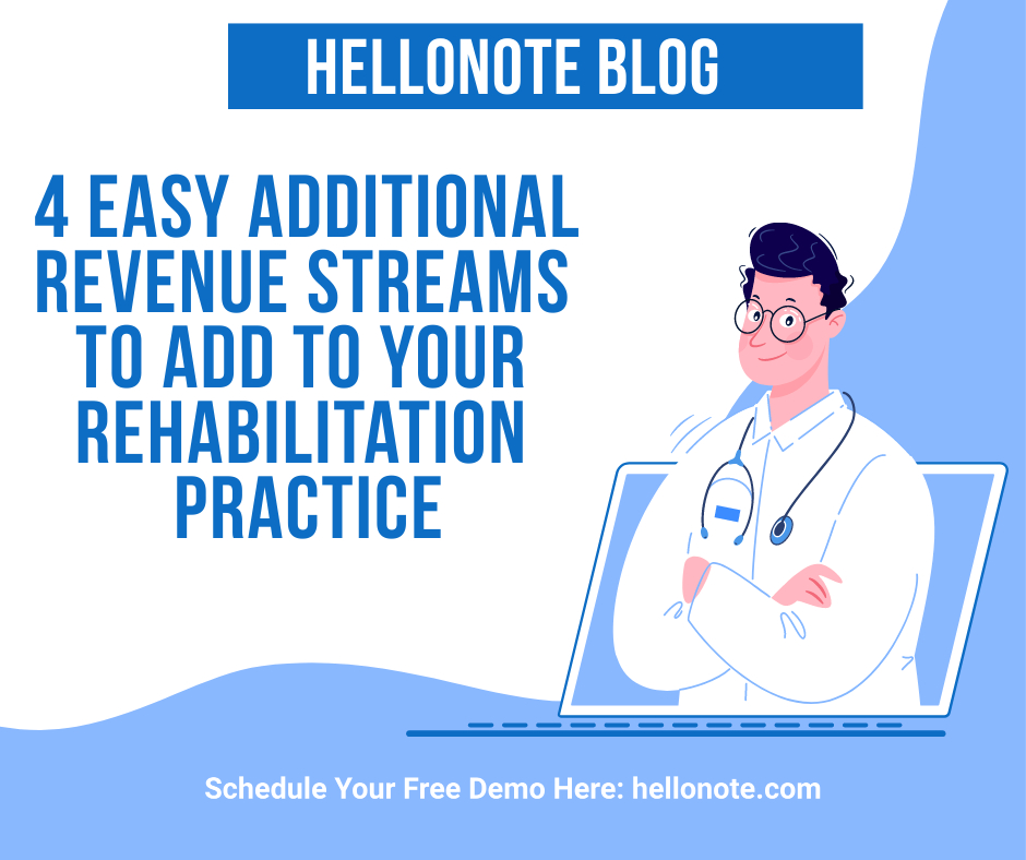 hellonoteinc's tweet photo. Check out our newest HelloNote blog post: 4 Easy Additional Revenue Streams To Add to Your Rehabilitation Practice

Visit: https://t.co/eGIgEaG2NZ

We'd love to know what revenue streams you have added to your business! https://t.co/M2Js32dU1G