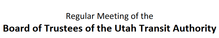 RideUTA's tweet photo. We have a board meeting tomorrow at 8:30am. These meetings are a great way to learn more about what's happening at @RideUTA. There are several ways to provide comment and participate. Learn more at https://t.co/khViN99ATT. 

#civicengagement #TakeTransit #UTAYourWay #SLC #Utah https://t.co/EV1jk81IBR