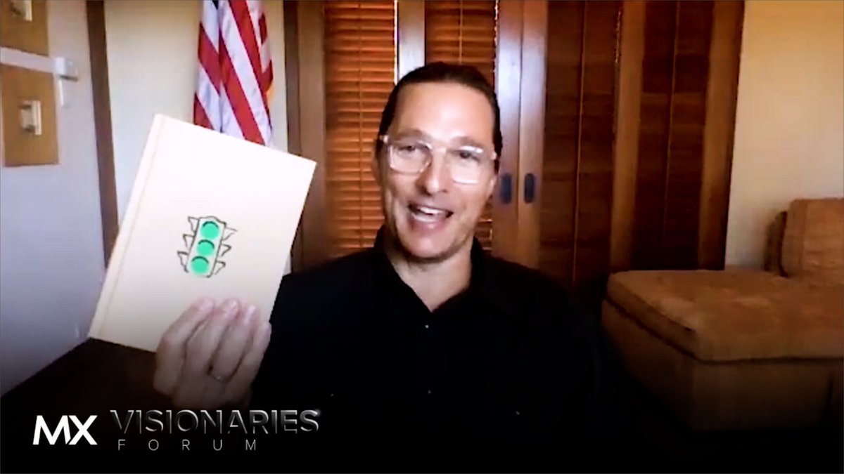 mX's tweet photo. "That’s why there are three greenlights on the cover of #GreenlightsBook. The red and the yellows eventually turn green in the rearview of our life." - @McConaughey
#mxvisionaries https://t.co/lqnJSfMrVu