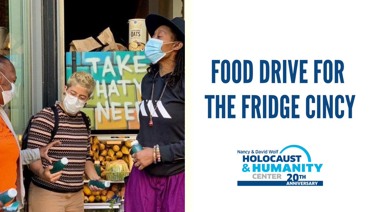 cincyhhc's tweet photo. Donate items to @thefridgecincy now through the end of January, and we’ll enter you in a chance to win Cincy Upstander shirts, masks, and other free items. All you have to do is snap a picture of your donation and tag us and @thefridgecincy. Learn more: https://t.co/XlkkjL4C3F https://t.co/6g5N5Oz82H