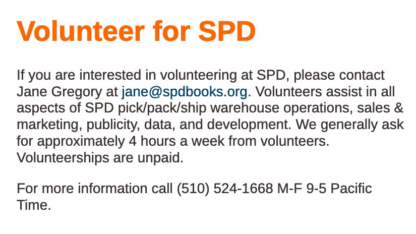 Warehouses have one of the highest fatality rates & twice the injury rate of any other industry—more than construction & coal mining. “Volunteers” at  @spdbooks almost exclusively perform warehouse labor—the most dangerous work in this industry—for free.This is exploitation.