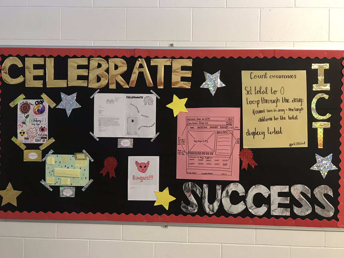 KwilsonbusEd's tweet photo. Created this wall display to Celebrate Success and showcase the great work of our Business &amp; ICT pupils ✨🎊🌟 https://t.co/VHxM8qj9KS