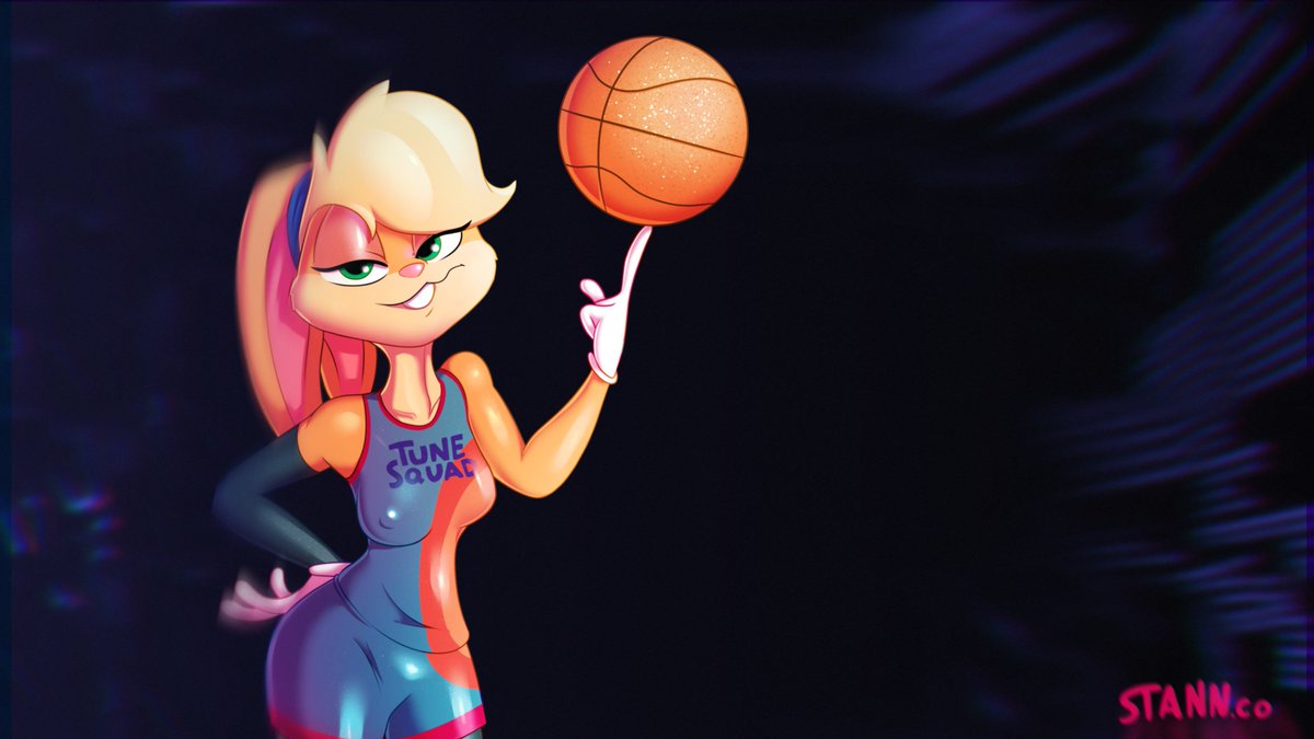 I tried making a wallpaper version of Lola Bunny in her new Jam suit. 