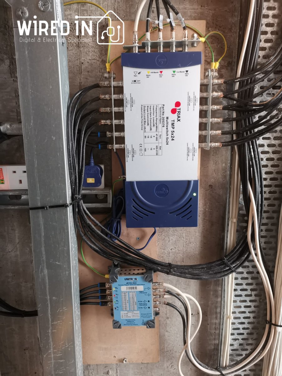 wiredinltd's tweet image. Supplied and fitted TRIAX TMP 5x24 Multiswitch and Earthed.