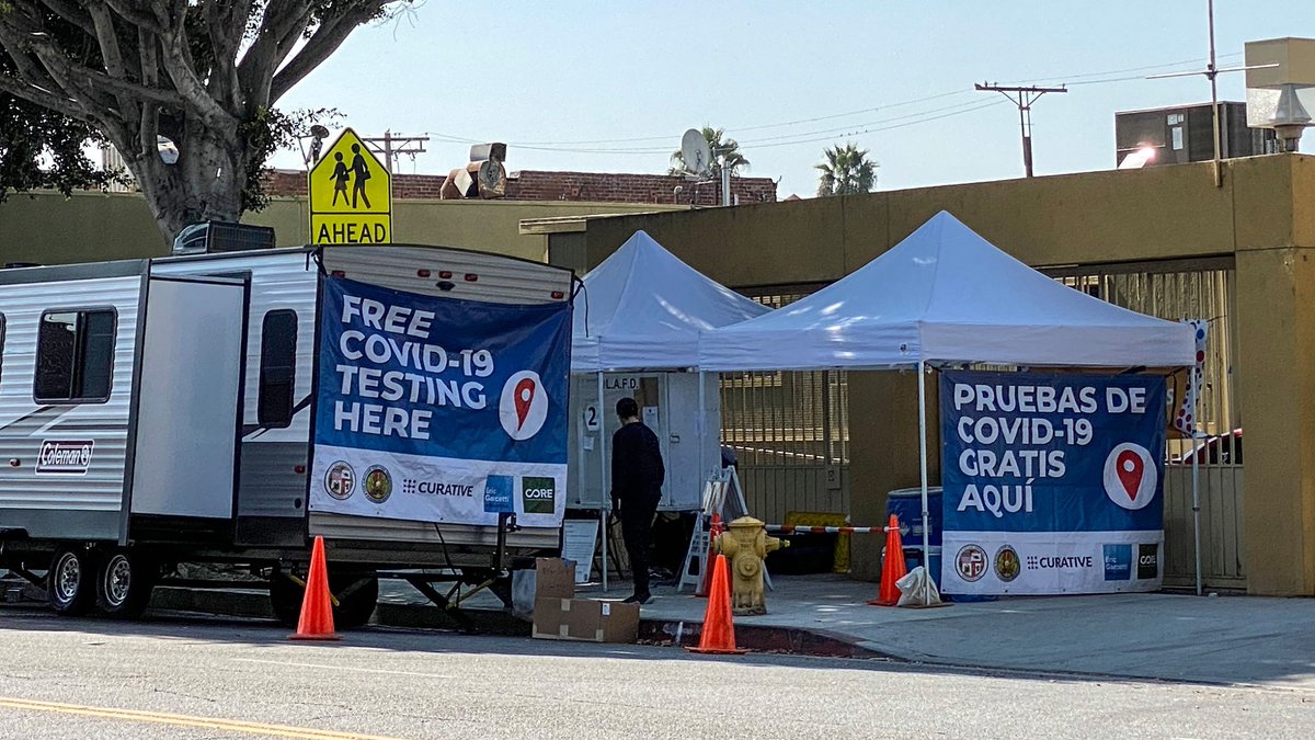 LACityDPW's tweet photo. Get tested for #COVD19 locally! Testing this week in #SouthLA  December 15-19, Tuesday thru Saturday , 9:00 AM - 3:00 PM in the #BaskinRobbins parking lot, 1950 Slauson. #AllInForLA #SaferLA @mhdcd8 https://t.co/CdJe6WhyOp