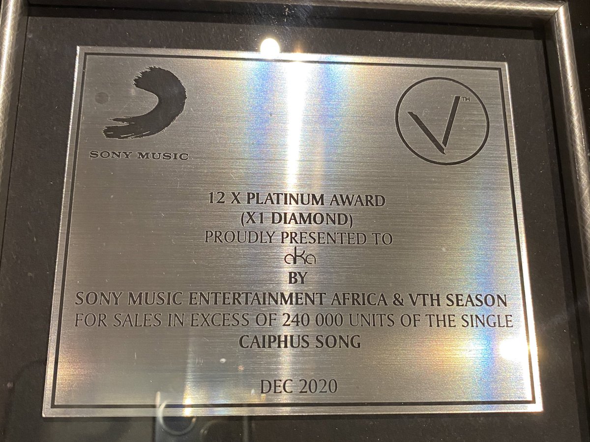 CAIPHUS SONG is 12X PLATINUM or 1X DIAMOND 💎