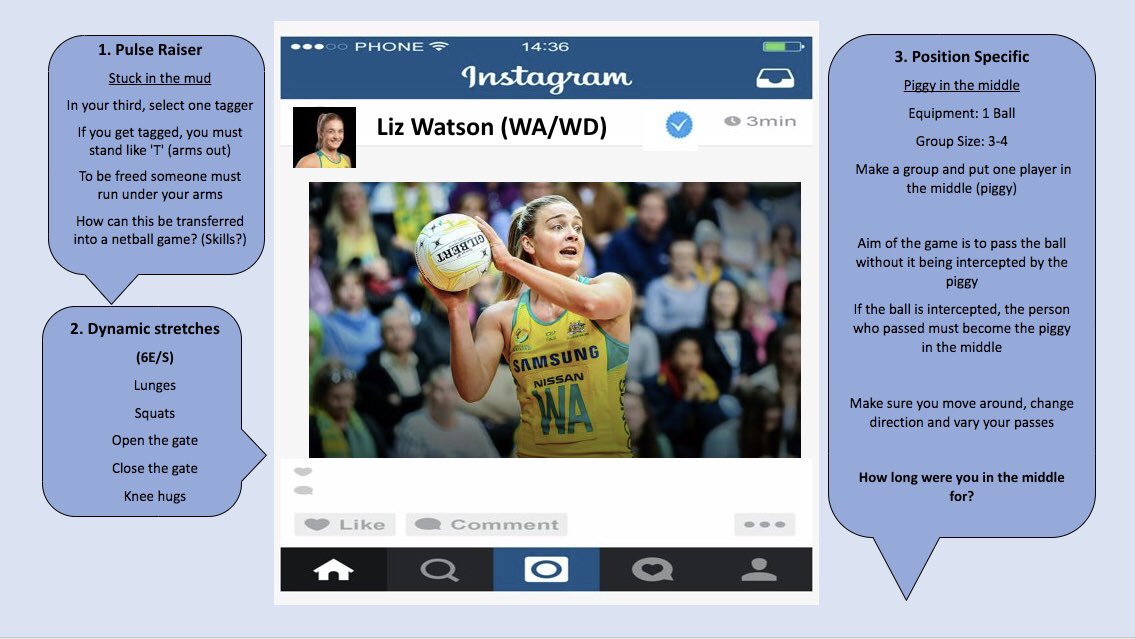 PE_Tandy's tweet photo. Netball position specific warm-up resource cards went down like a treat last week 🥳

#edutwitter #UWPGPE #edupe #sporteducation #physicaleducation #pgce #netball #sharelearnteach https://t.co/jltTBAitmQ