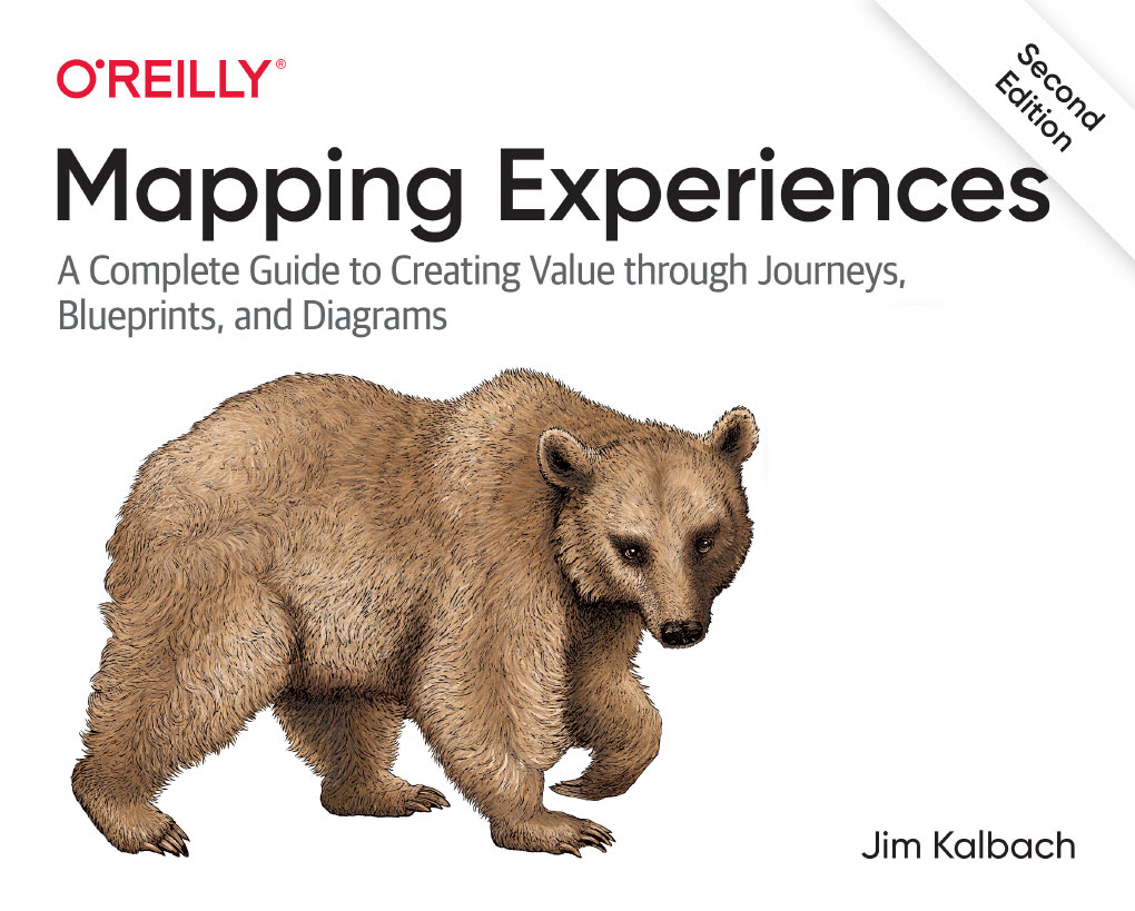 JimKalbach's tweet photo. Good news!

The second edition of Mapping Experiences has started shipping. 

https://t.co/ECGEkieUE1

#mappingexperiences #ux #CX https://t.co/5zAYpZ2A52
