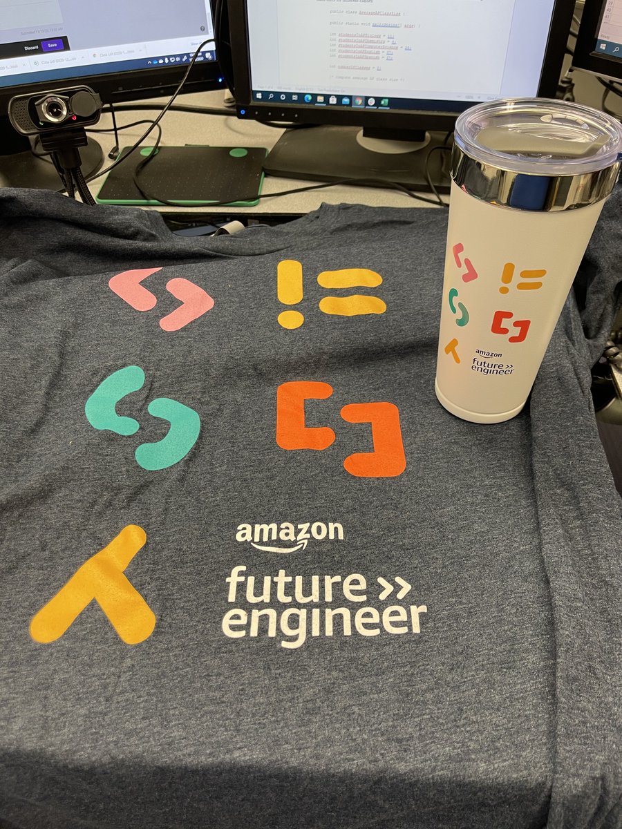 A little Amazon #FutureEngineer swag in the house...
<a href="/THS_Tigers01/">Tranquillity High School</a> <a href="/TranquillityHS/">Tranquillity High School ASB</a> <a href="/Andre_Pecina/">Andre Pecina</a> <a href="/DaveTheSully/">Dave Sullivan</a>
