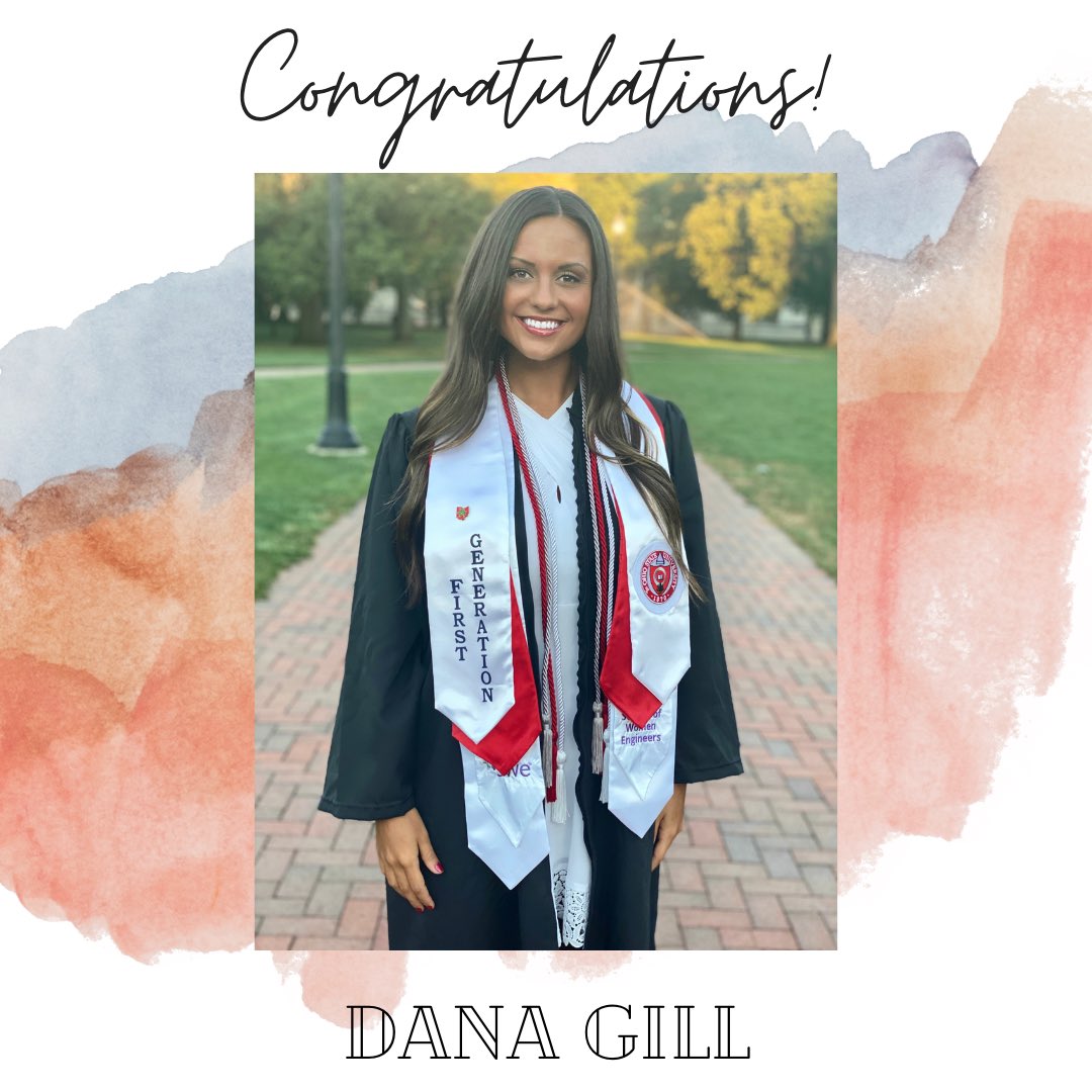 BuckeyesFirst's tweet photo. We would like to recognize and congratulate Dana Gill, a graduating member of Buckeyes First! You will be missed. We wish you the best of luck on your future endeavors and hope to one day reconnect with you again!! https://t.co/d8gP1xBLSi