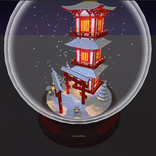 AnubisRbx's tweet photo. My entry for RAR's holiday snow globe competition is looking beautiful in the dark!

@RbxArchitects #Roblox #RobloxDev https://t.co/B1mQBHTuLk