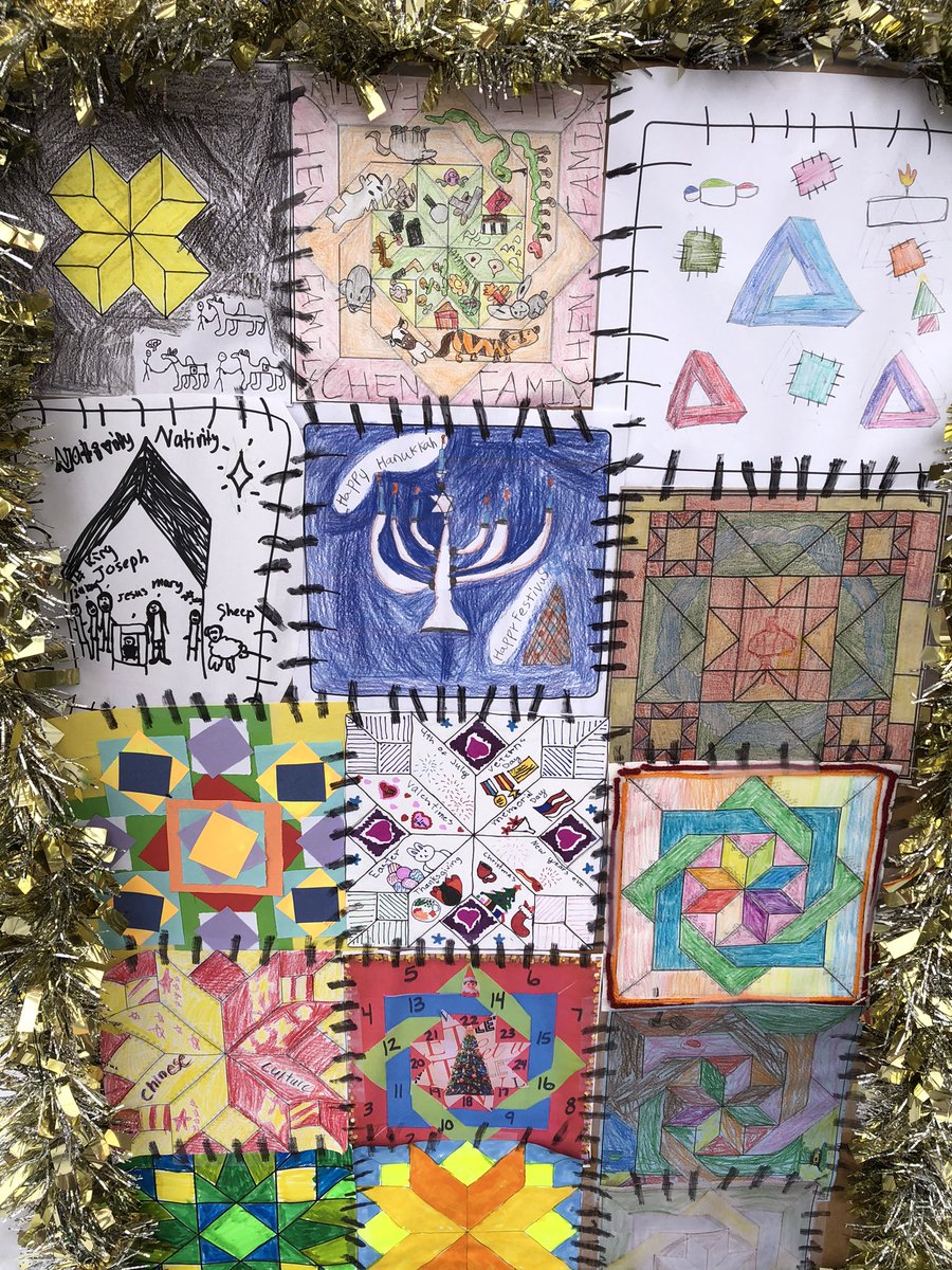 creativity_hive's tweet photo. Winter Celebrations @SpicewoodPYP this morning! Check out 4th grades gingerbread house inspired bt #faithringgold @faithringgold  quilts!  #proudtobeIB #SWEscreates @SWE_PTA @rrisdart https://t.co/I1jtgNQjxX