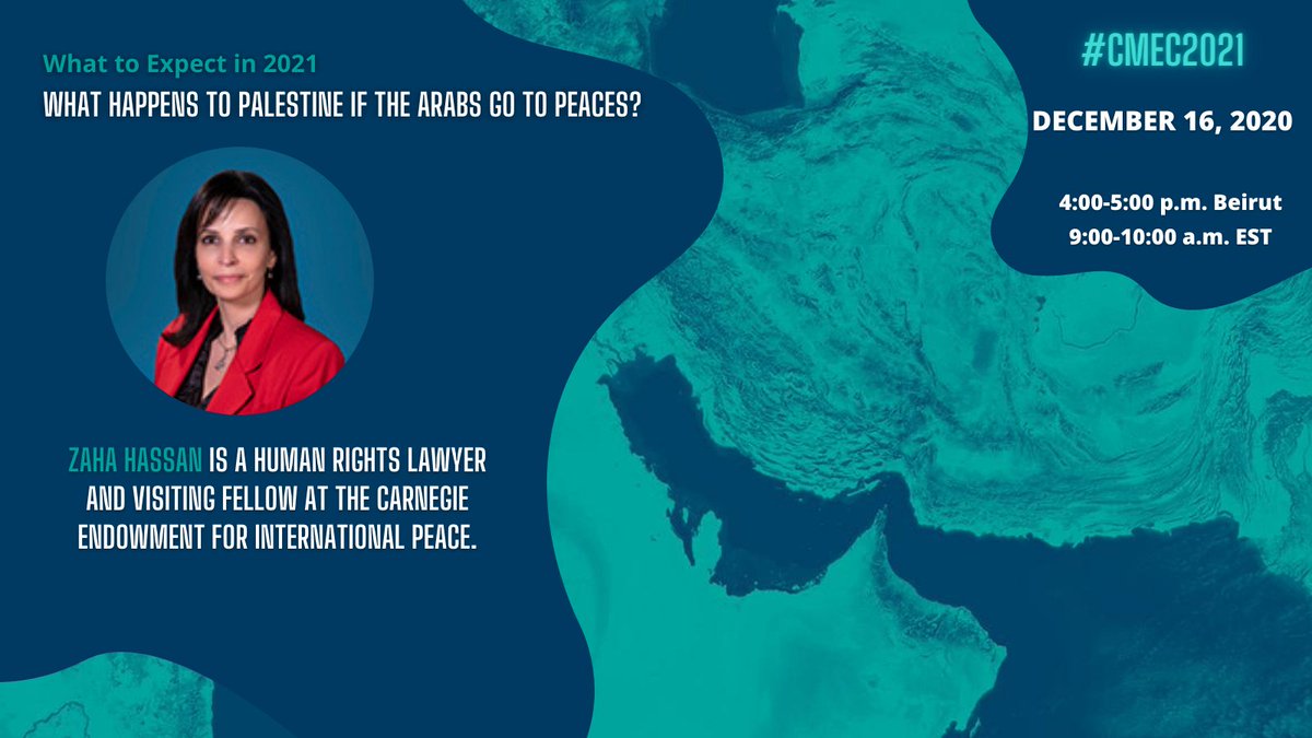 CarnegieMEC's tweet photo. @zahahassan is a human rights lawyer and visiting fellow at @CarnegieEndow.
#CMEC2021 https://t.co/WTDX1NLwhi