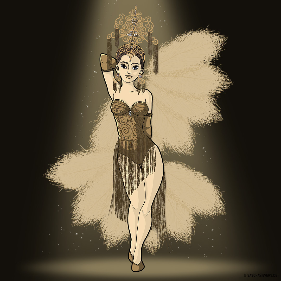 ... and another one! Topic 'Variety Theater' This time a burlesque dancer!

#victorian #Variety #theater #fashion #fashionhistory #gold #crinoline #stage #victorianlady #burlesque #Dancer