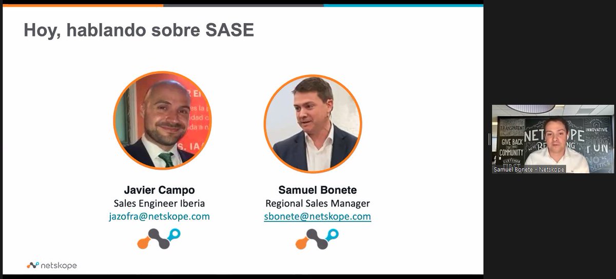 inigoladronm's tweet photo. - Vanesa Gil Laredo, Presidenta de @ISACAMadrid
- Samuel Bonete Satorre, Regional Sales Manager de @Netskope
- Javier Campo Azofra, Cloud Security Specialist de @NetskopeES
Webinar #TrendTalks "Evoluciรณn de #ciberseguridad a #ArquitecturaSASE" de #ISACAMadridChapter y #Netskope https://t.co/11BhwIzHBB