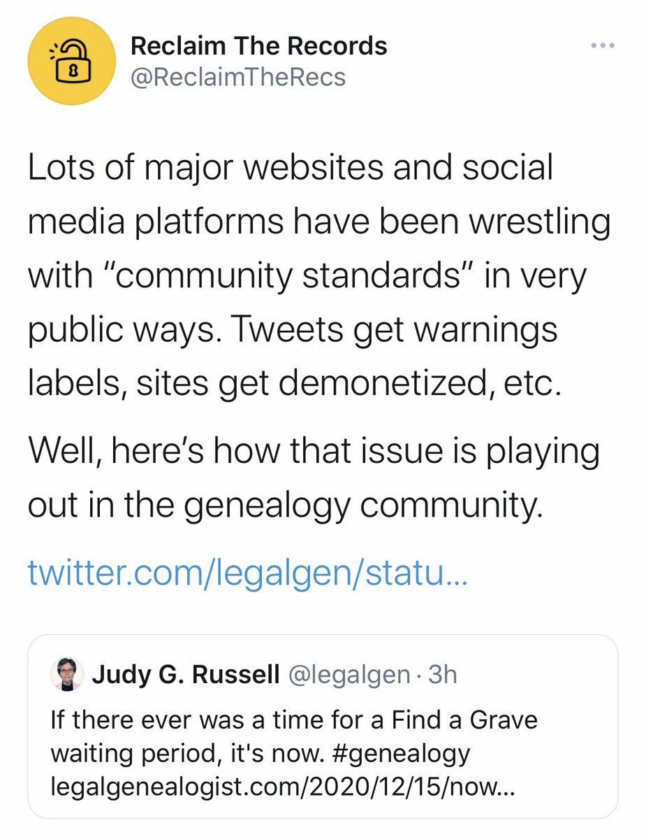 WomenInAutism's tweet photo. @ReclaimTheRecs How is it harming anyone to record a place of burial for posterity? Cemeteries don’t do it in any central location. This is a valuable free service. Obituaries and death notices are public information. The greater sin is to NOT record it and let it be forgotten. https://t.co/AgPdRq5VlK