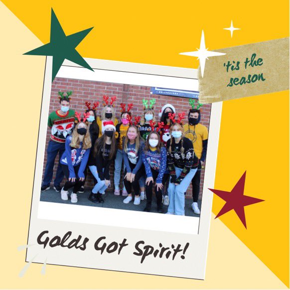 goldparty2020's tweet photo. Golds got spirit! Happy Ugly Sweater Day from the Gold Party💛 and remember to #votegold 🤩⚡️⭐️ https://t.co/5rYinBmyGH