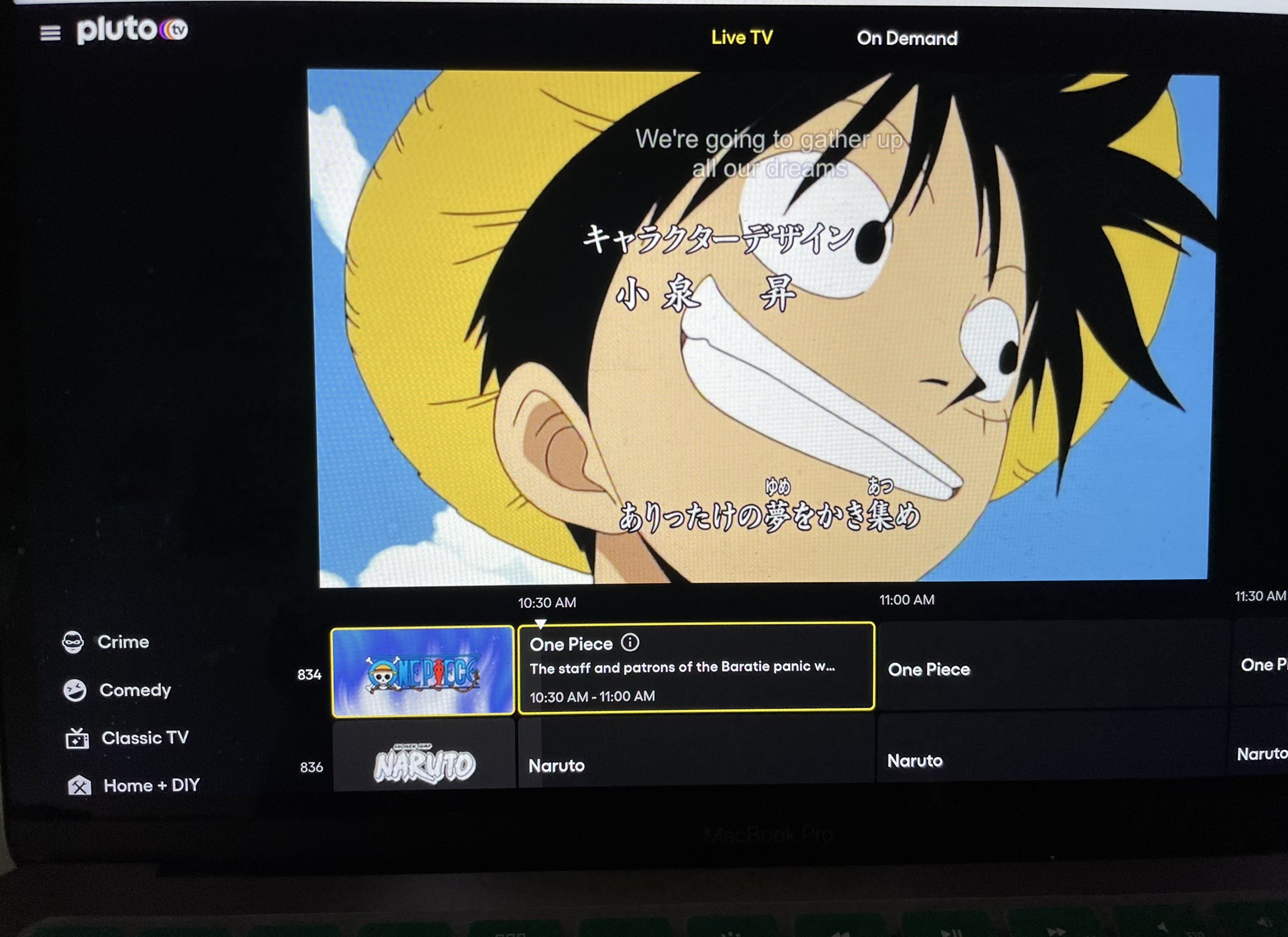 One Piece na Pluto TV