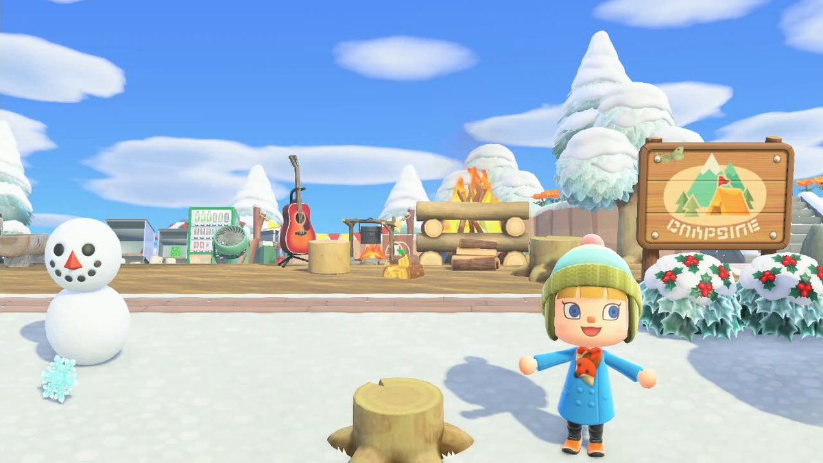 animalcrossing's tweet photo. [Announcement]
The official Nintendo island in #AnimalCrossing: New Horizons has been updated. It looks like the snow has piled up for winter! Sleep on any bed in your home and enter the Dream Address below. 

DA-6382-1459-4417 https://t.co/oJGlcR8x2E